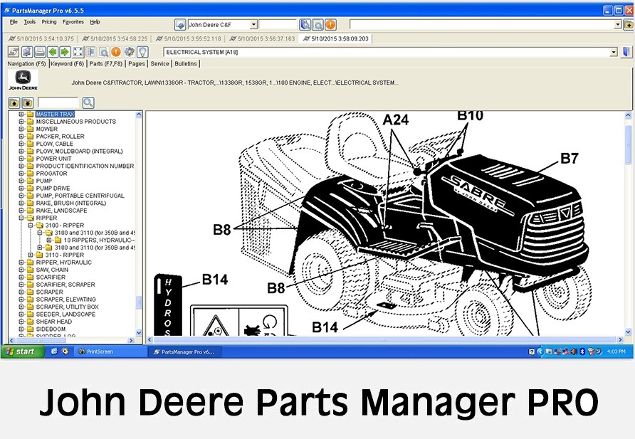 افزار جان دیر John Deere Parts Manager PRO - نرم افزار ماشین آلات جان دیر John Deere Parts Manager PRO