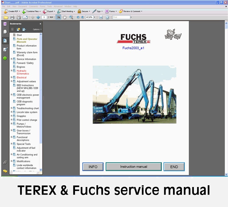 TEREX Fuchs service manual - نرم افزار راهنمای تعمیرات ماشین آلات TEREX & Fuchs